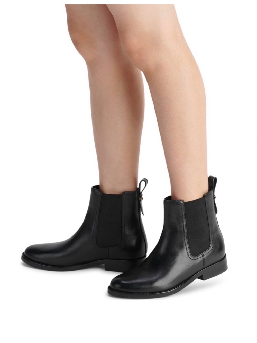 Coach Black Leather Chelsea Booties Maeve 10